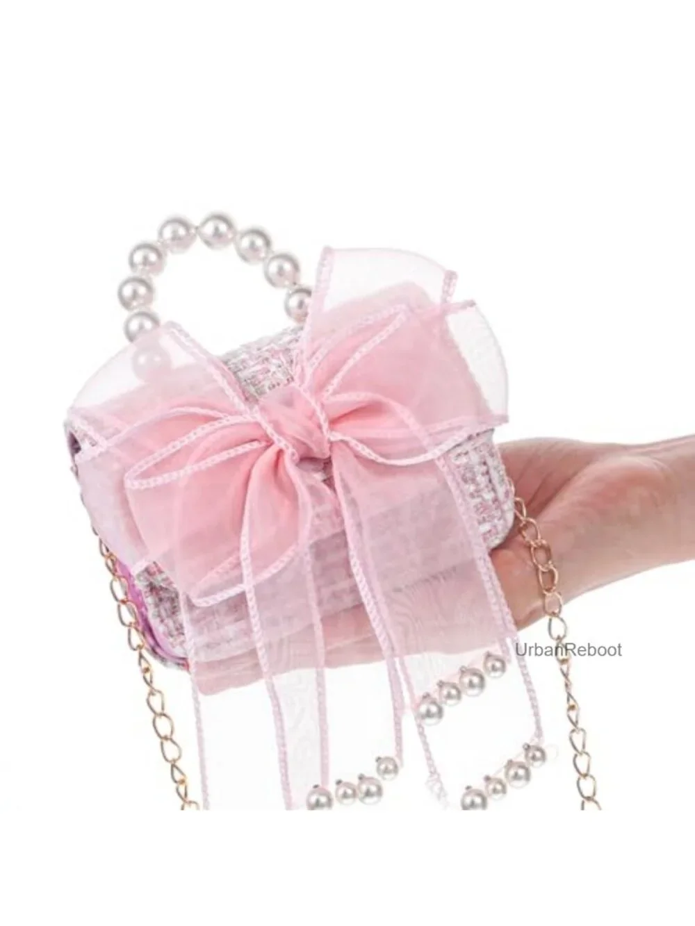 2 Pack Cute Purses for Little Girls Mini Handbags Crossbody Bag Bowknot